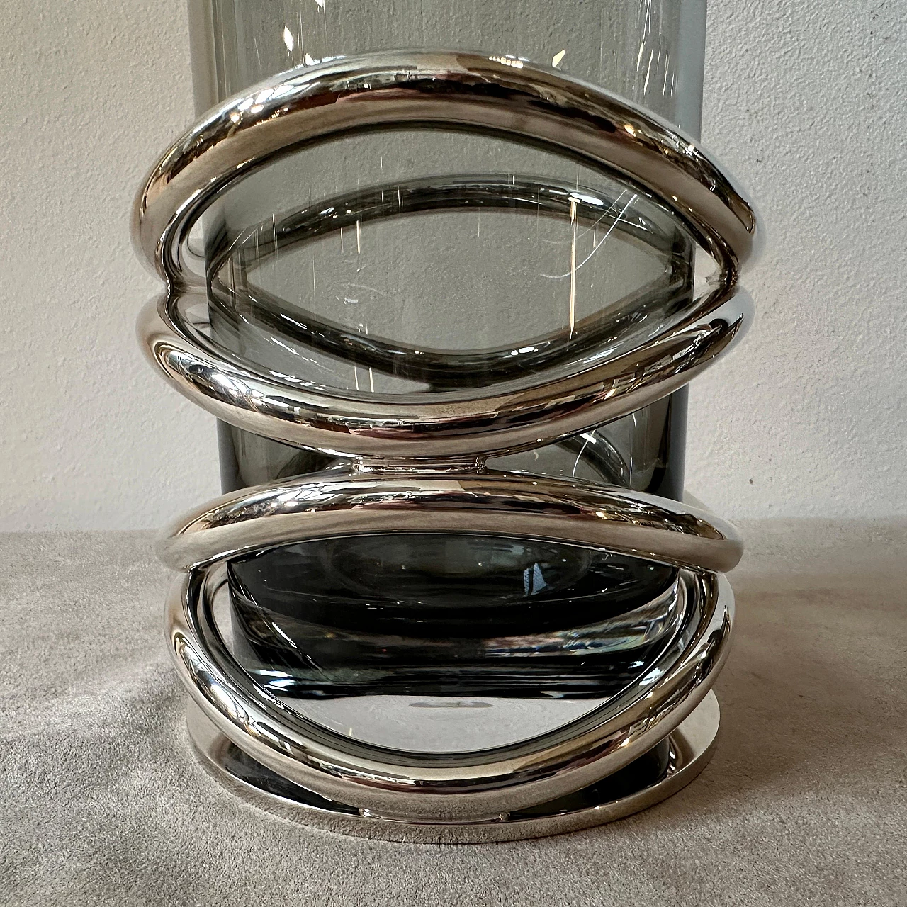 Vertigo vase by Andrée Putman for Christofle, 1990s 3