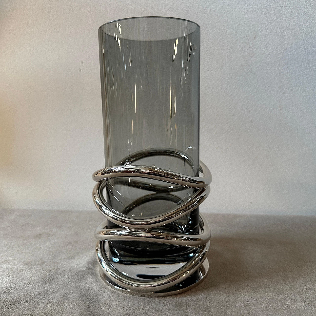Vertigo vase by Andrée Putman for Christofle, 1990s 4