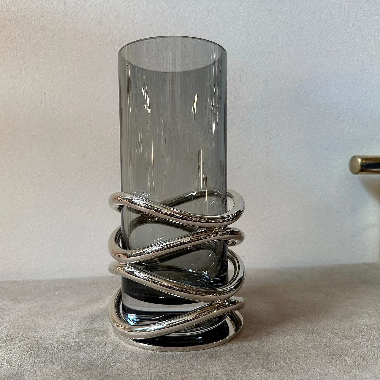 Vertigo vase by Andrée Putman for Christofle, 1990s 5