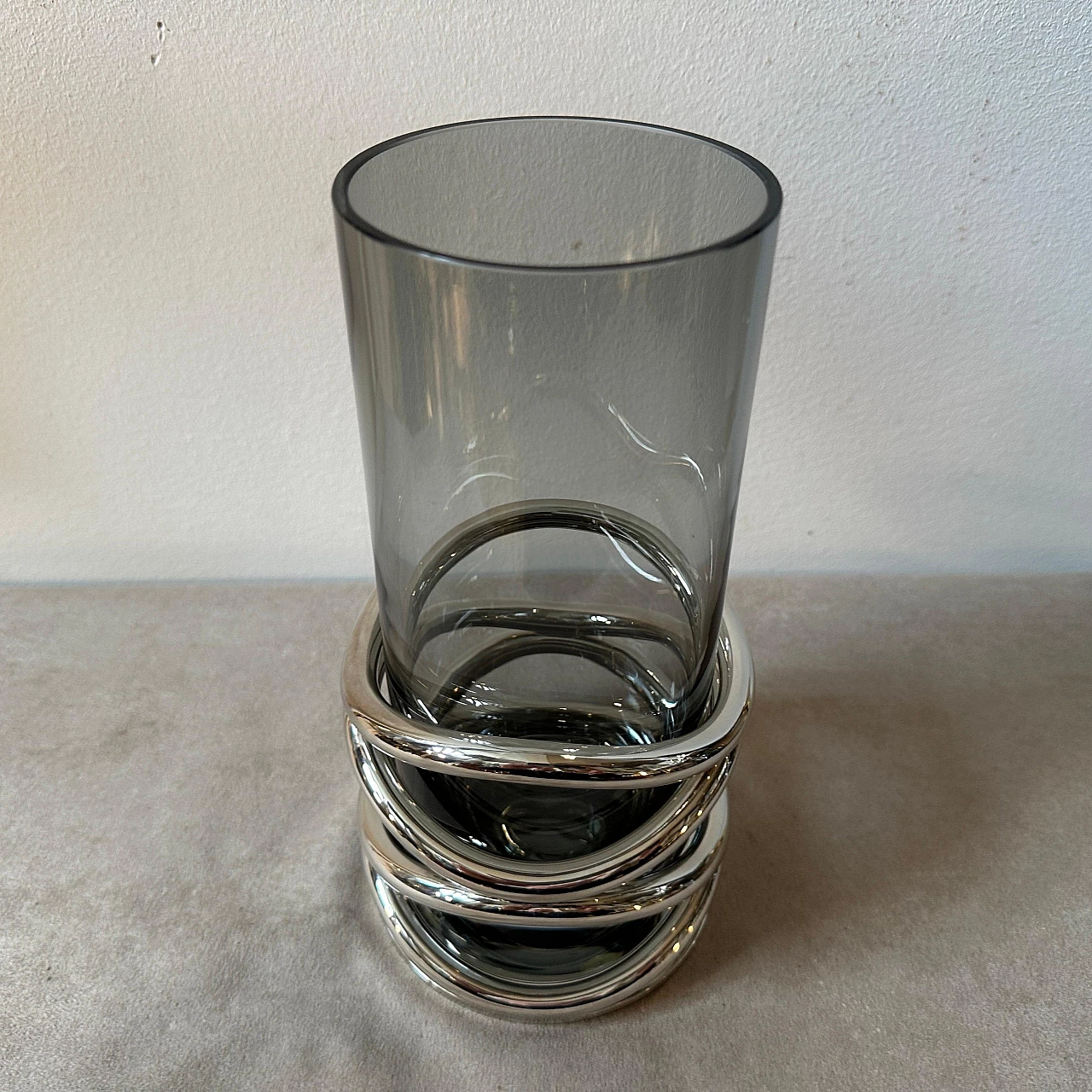 Vertigo vase by Andrée Putman for Christofle, 1990s 6