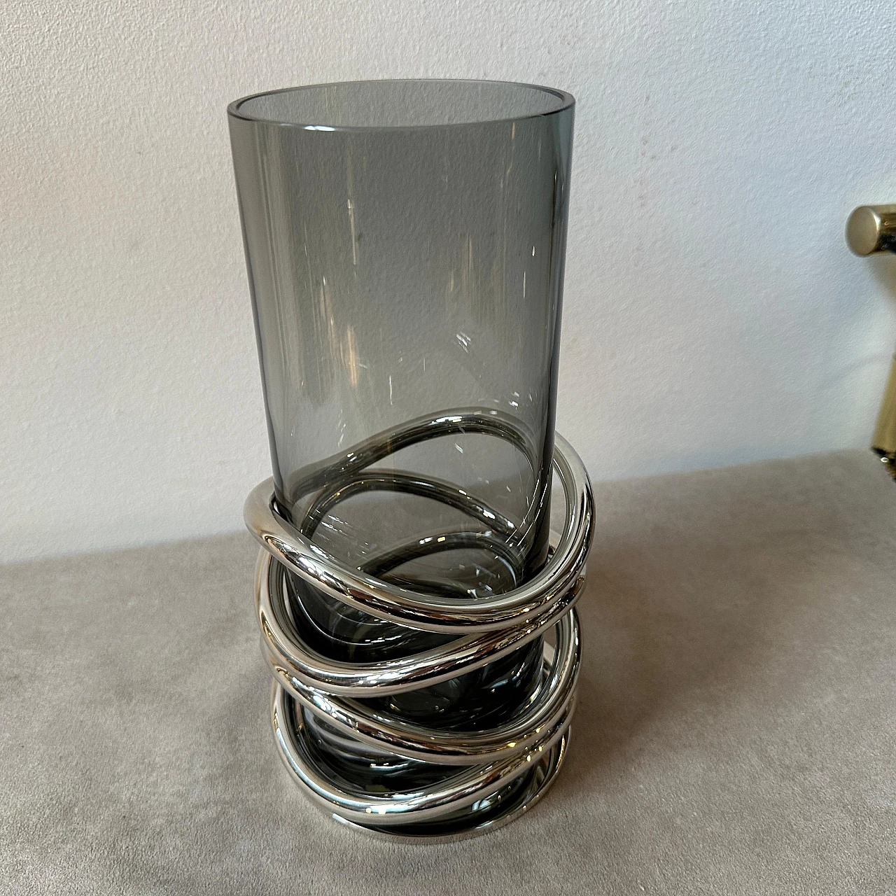 Vertigo vase by Andrée Putman for Christofle, 1990s 7