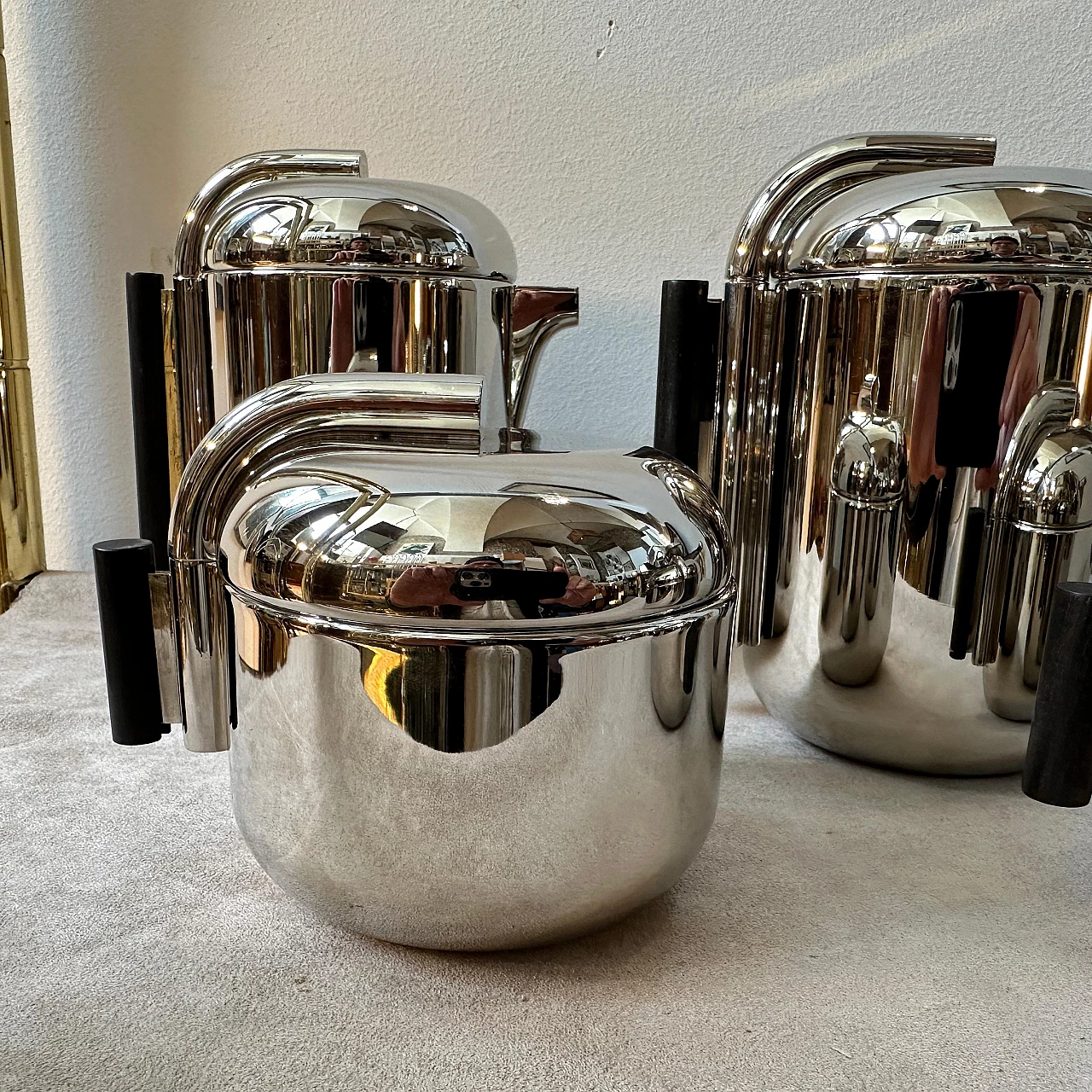 Servizio da tè e caffè Deco di G. Coarezza per MAM Milano, anni '60 10