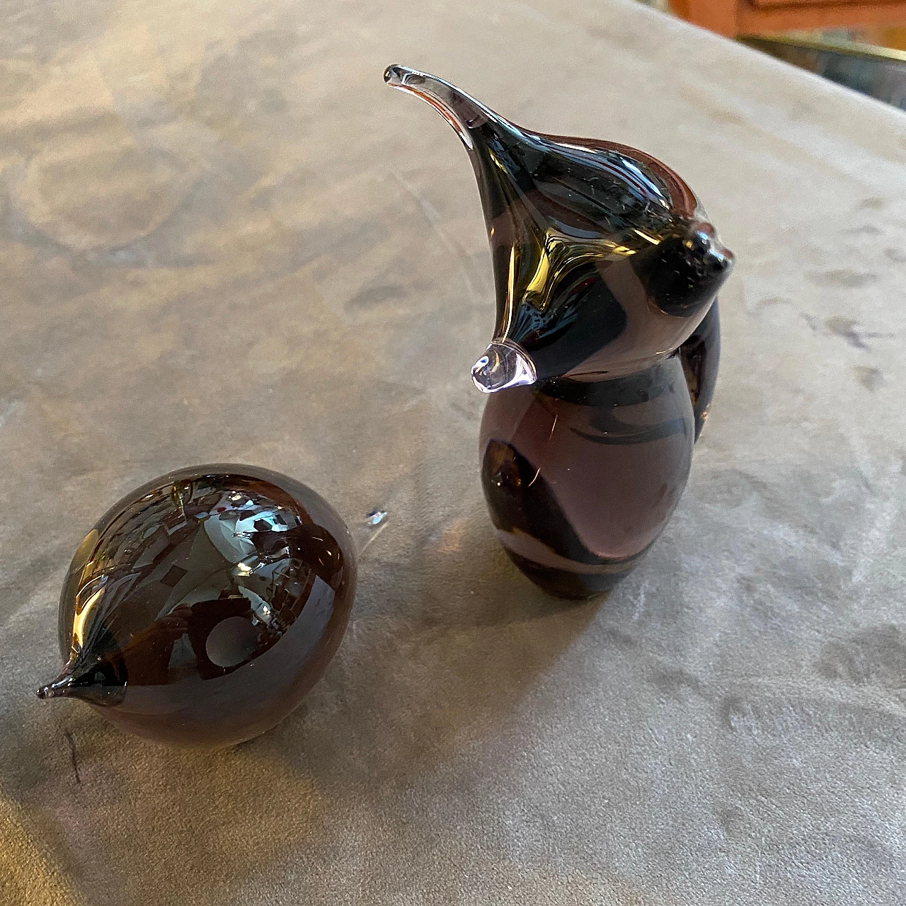 Cat and mouse, pair of Murano glass sculptures, 1980s 10
