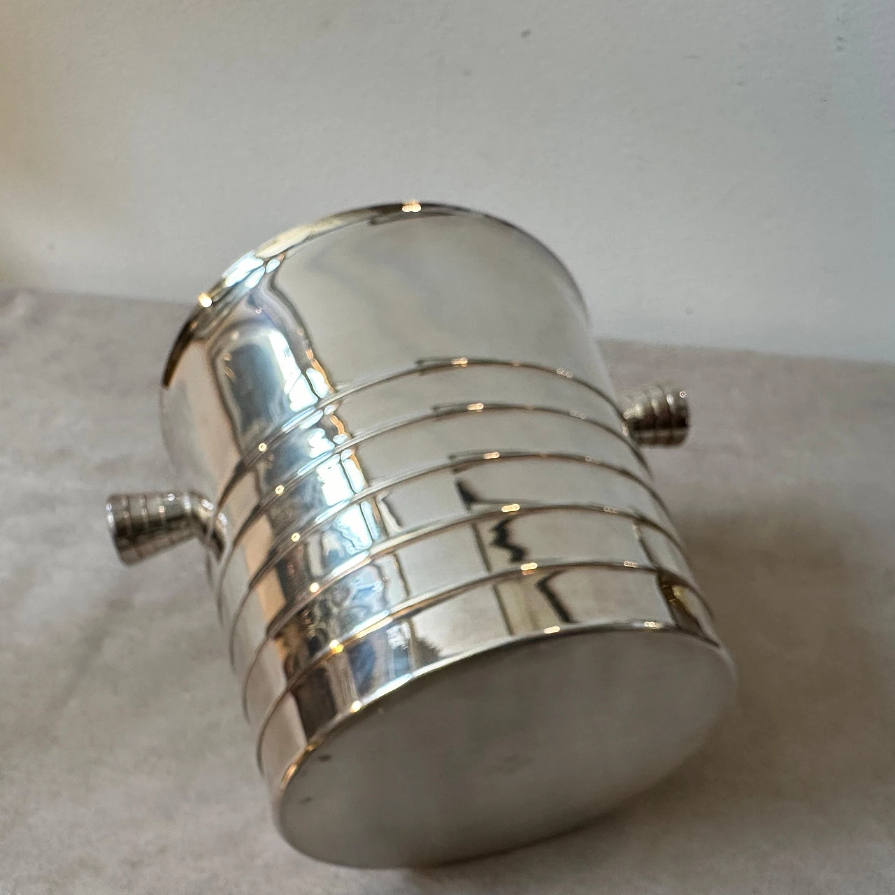 Silver plated ice bucket by Christofle, 1990s 6
