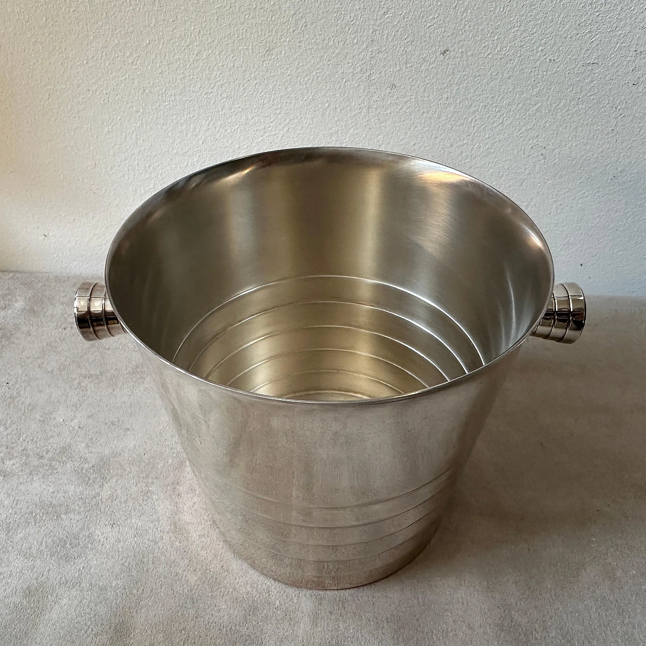 Silver plated ice bucket by Christofle, 1990s 9