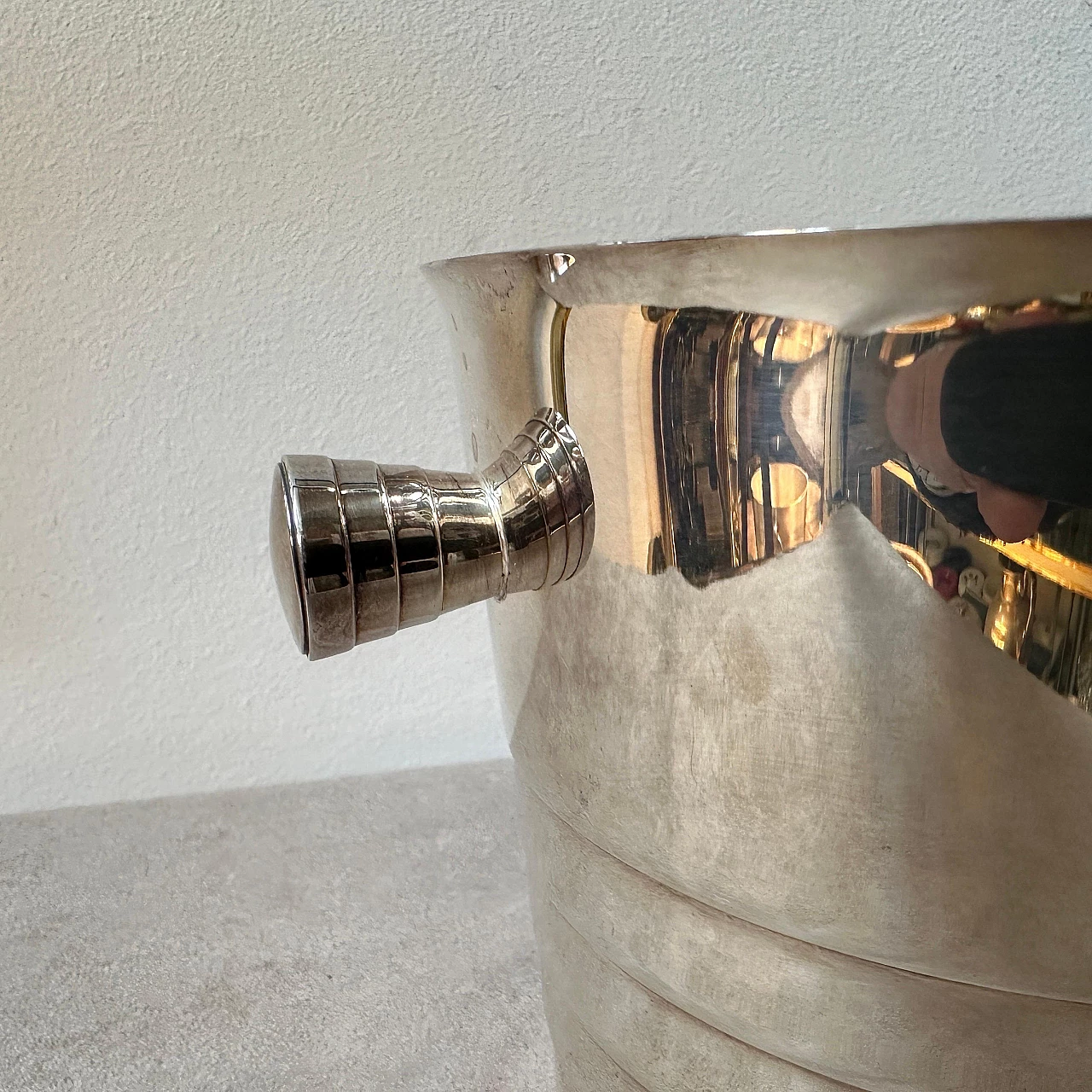 Silver plated ice bucket by Christofle, 1990s 10