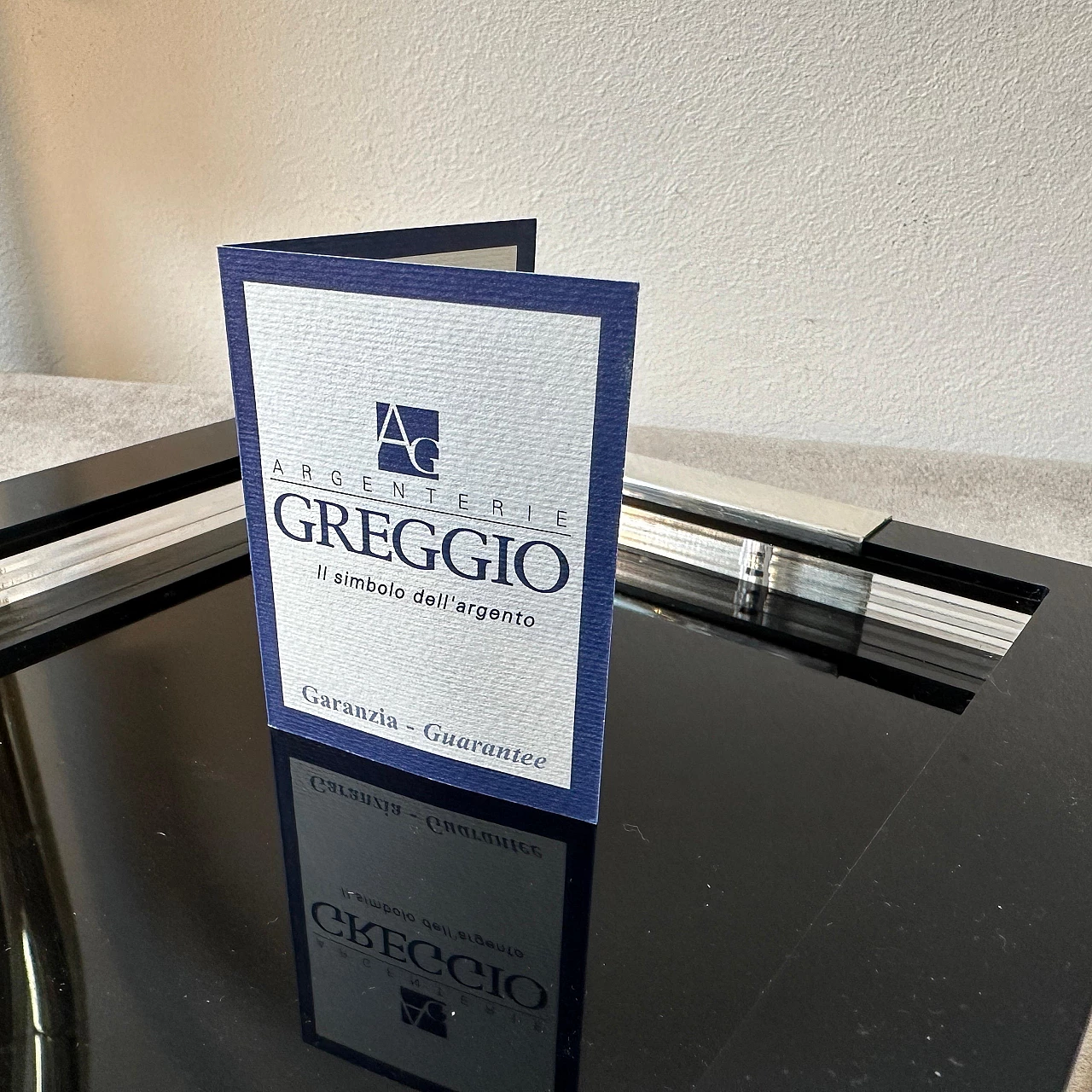 Svuotatasche in argento e plexiglass di Greggio, anni '90 5