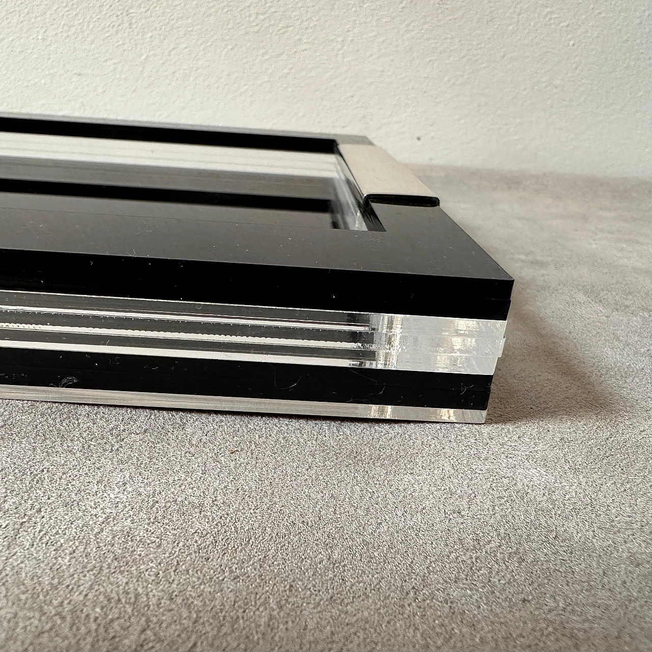 Svuotatasche in argento e plexiglass di Greggio, anni '90 8