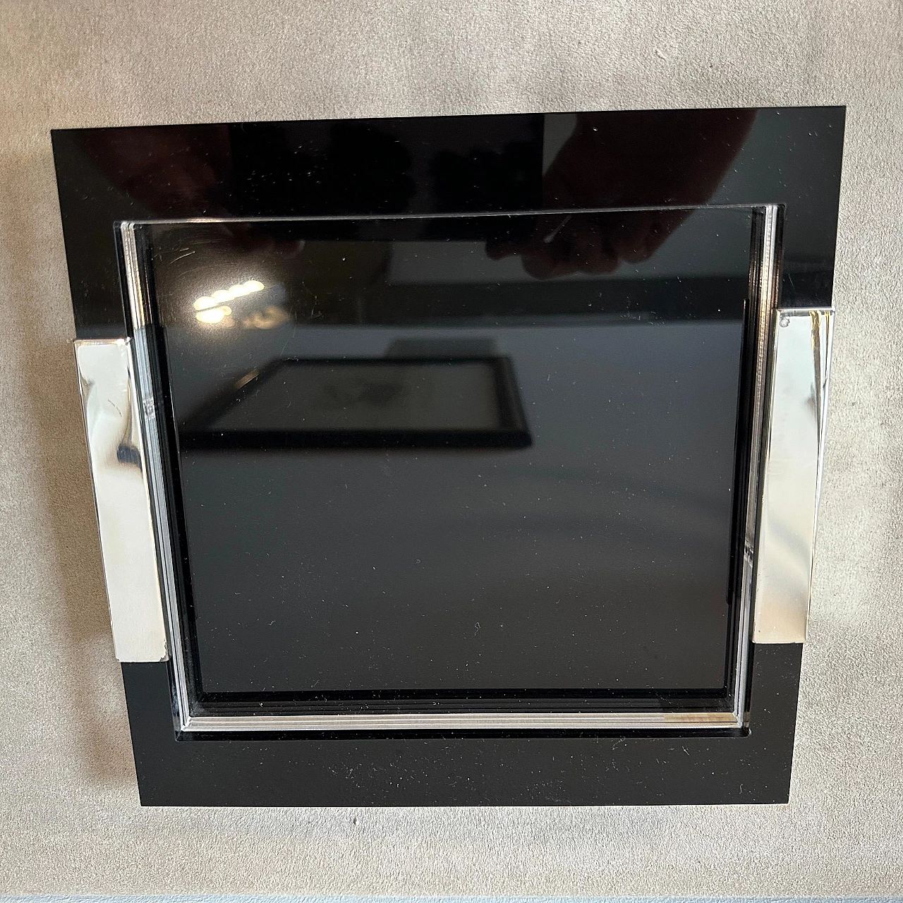 Svuotatasche in argento e plexiglass di Greggio, anni '90 10