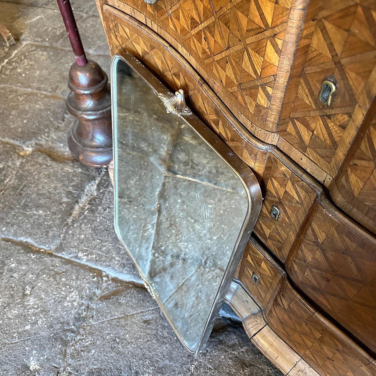 Solid brass mirror in the style of Gio Ponti, 1950s 8
