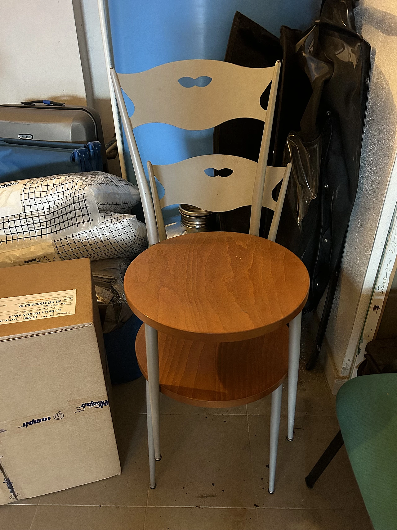 Sedia Calligaris in legno e metallo, anni '90 3