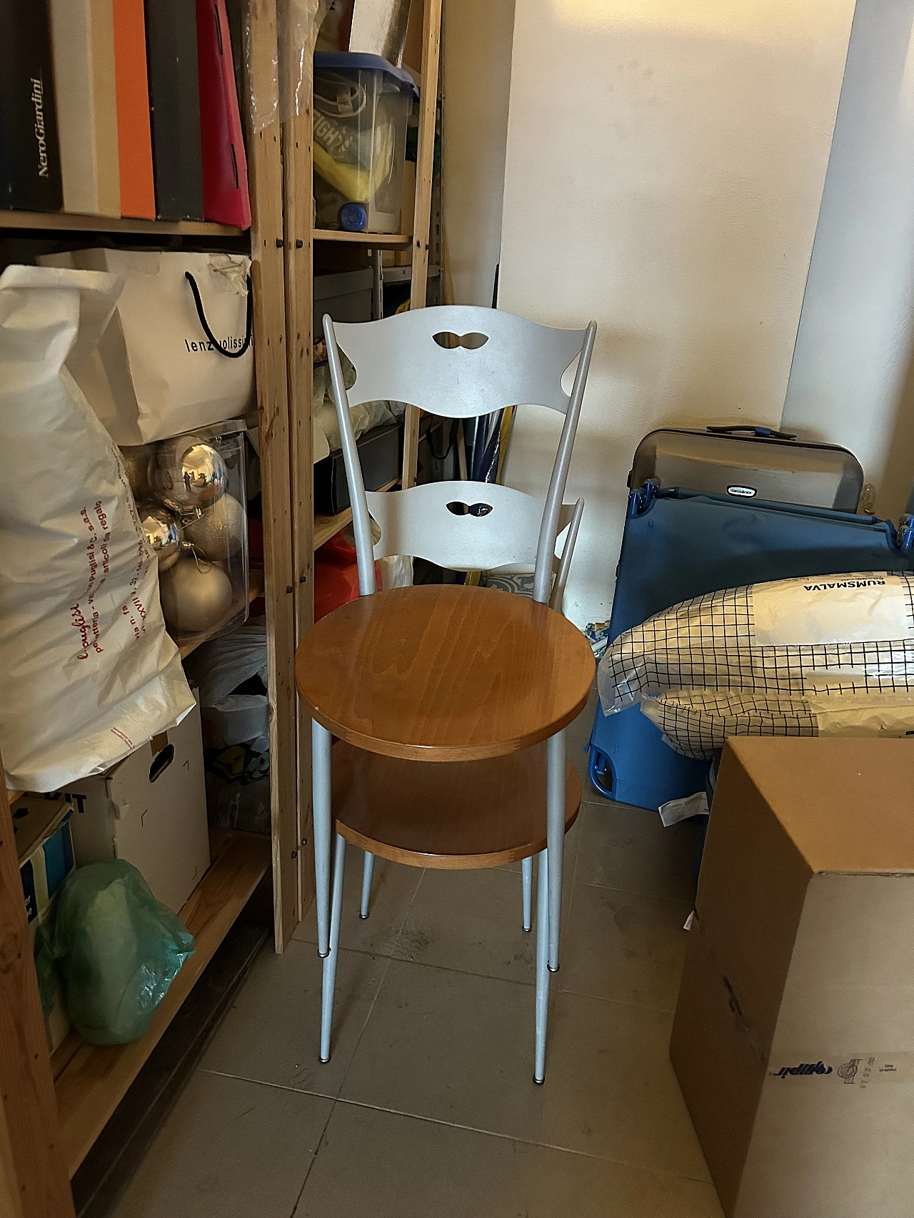 Sedia Calligaris in legno e metallo, anni '90 4