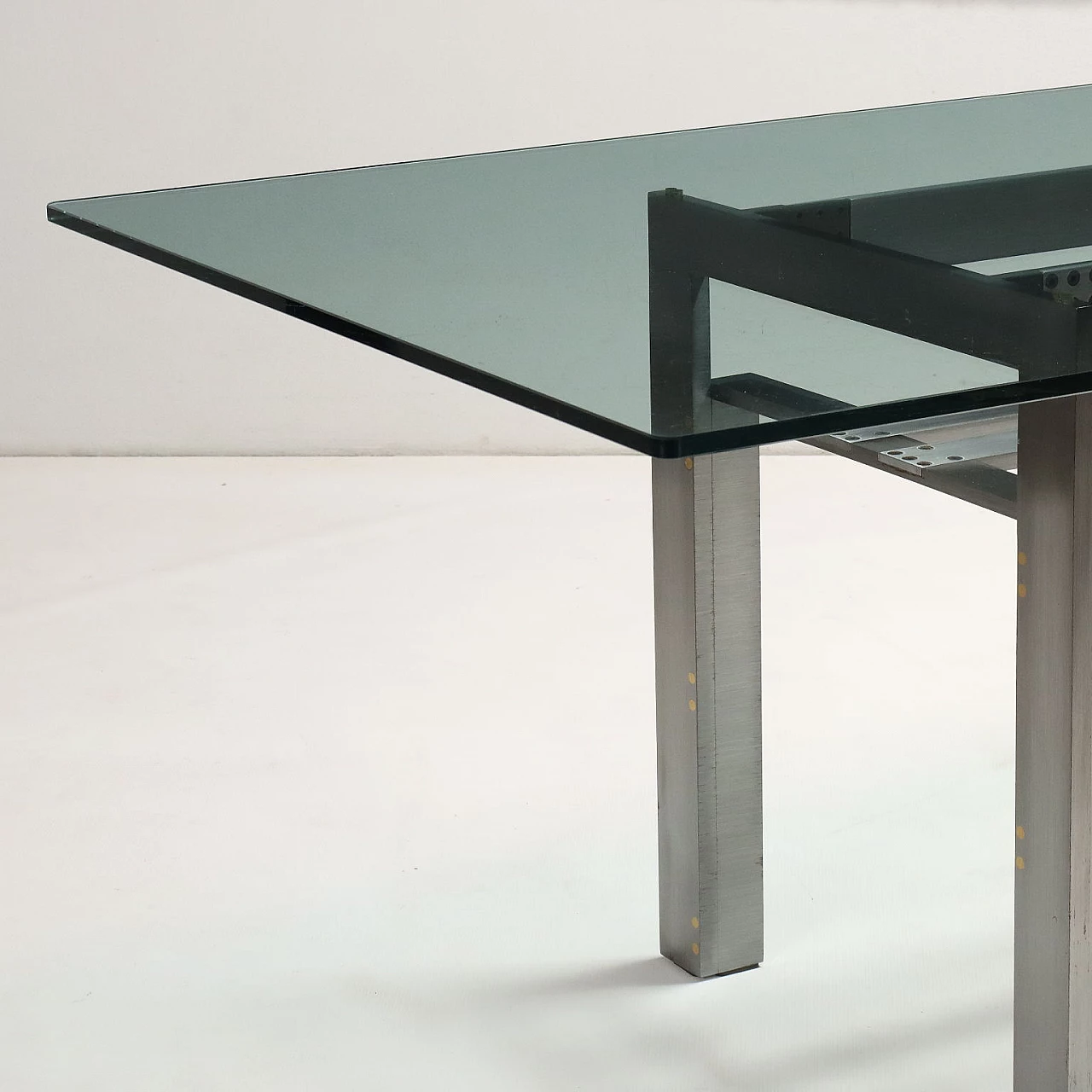 Doge crystal and steel table by Carlo Scarpa for Simon, 1960s 3