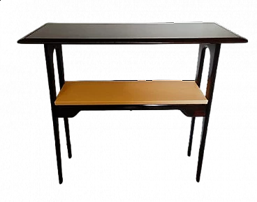 Consolle in faggio e vetro nello stile di Ico Parisi, anni '50