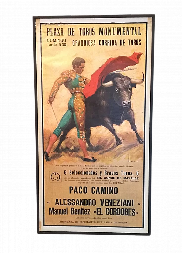 Bullfighting poster, 1950s