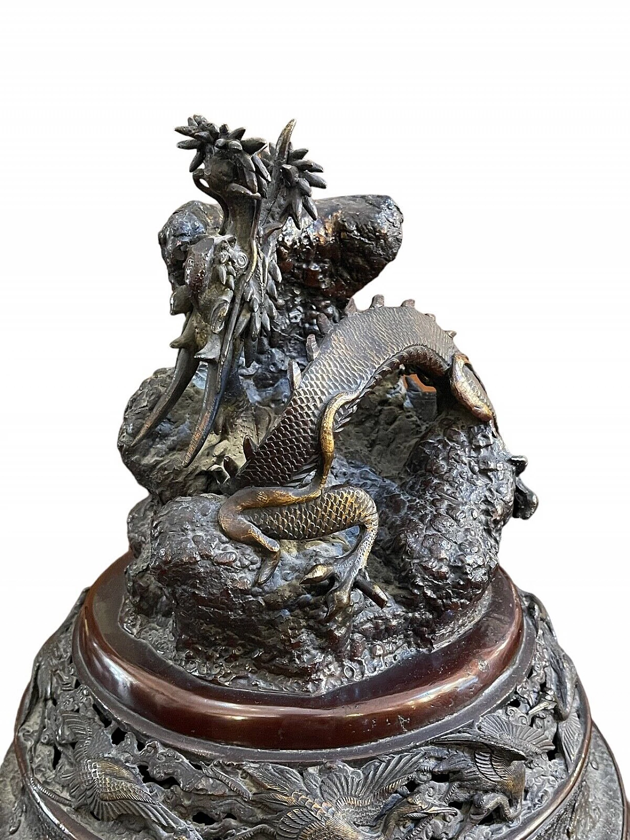 Japanese enameled bronze censer, late 19th century 1