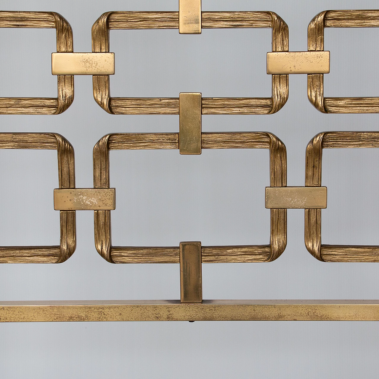 Bed frame in hand-cast brass by Luciano Frigerio, 1970s 4