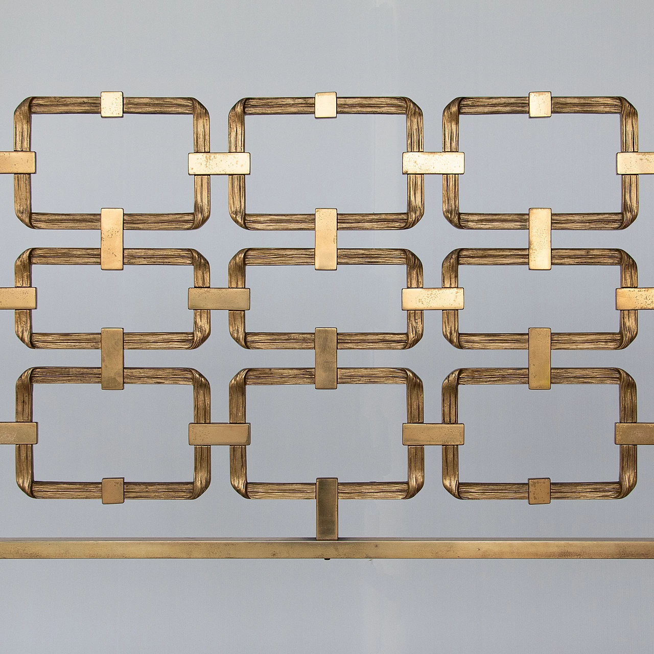 Bed frame in hand-cast brass by Luciano Frigerio, 1970s 8