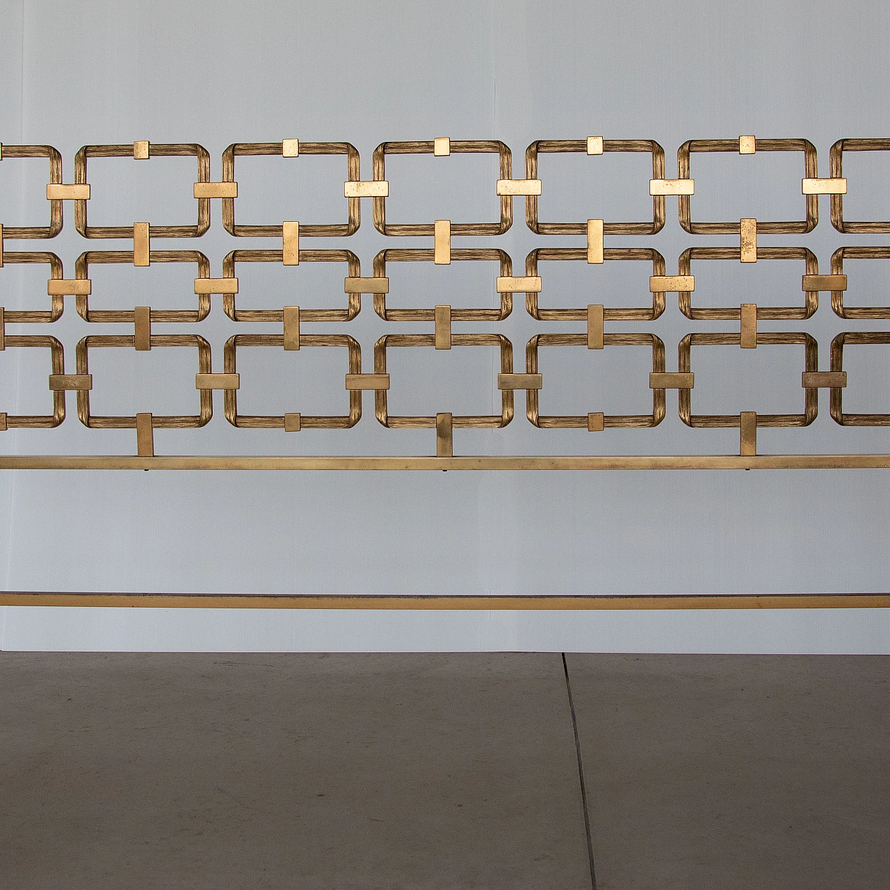 Bed frame in hand-cast brass by Luciano Frigerio, 1970s 11