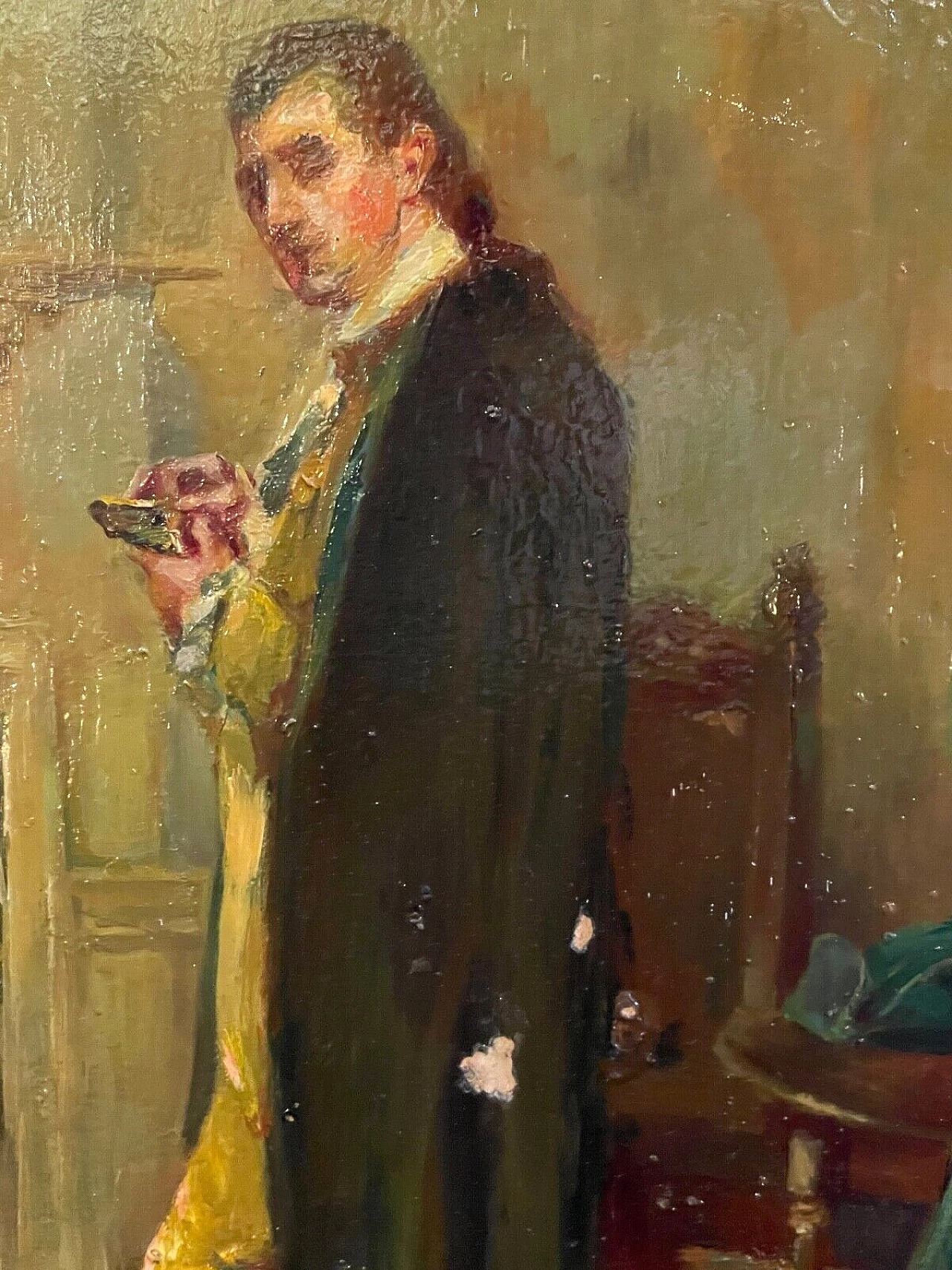 The third wheel, oil painting on panel, 18th century 4