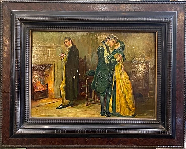 The third wheel, oil painting on panel, 18th century