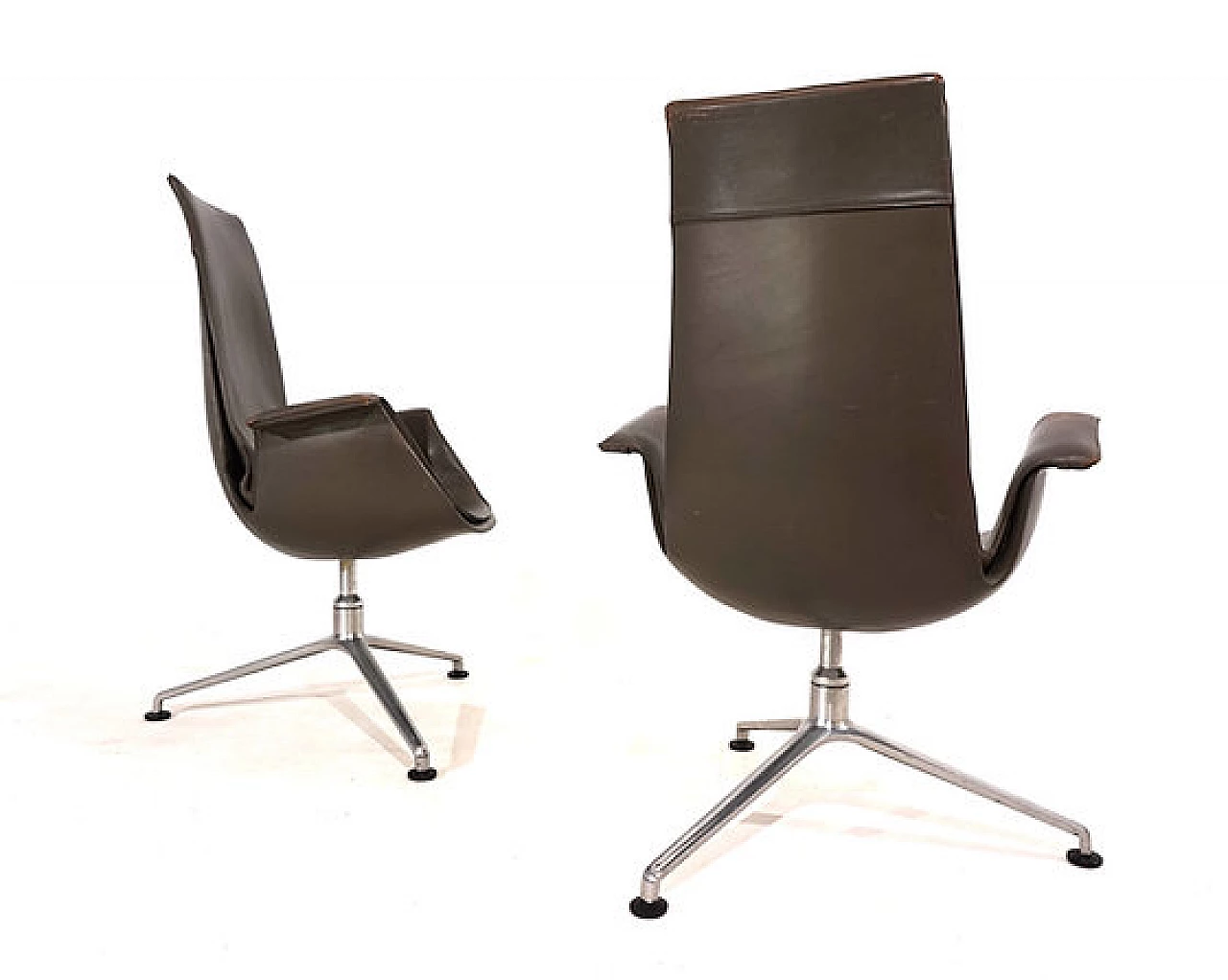 Pair of FK6725 armchairs by Kastholm&Fabricius for Kill, 1960s 2