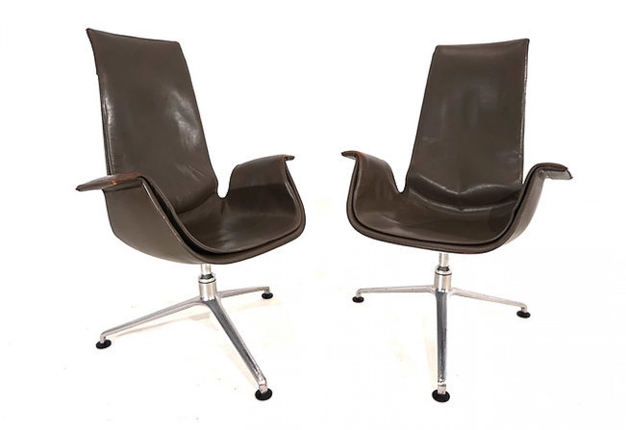 Pair of FK6725 armchairs by Kastholm&Fabricius for Kill, 1960s 4