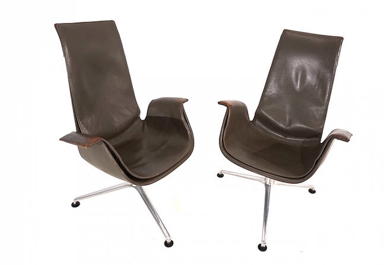 Pair of FK6725 armchairs by Kastholm&Fabricius for Kill, 1960s 14