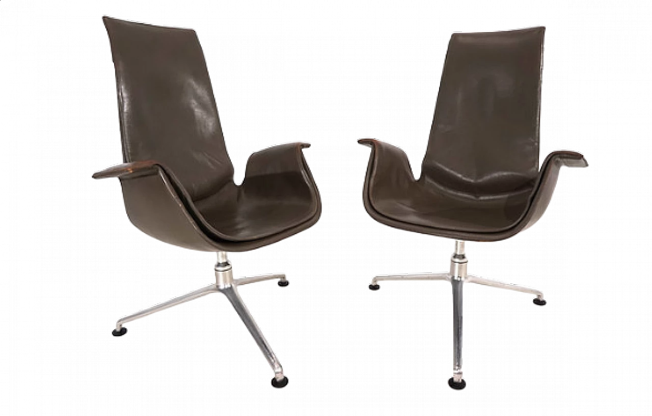 Pair of FK6725 armchairs by Kastholm&Fabricius for Kill, 1960s 16