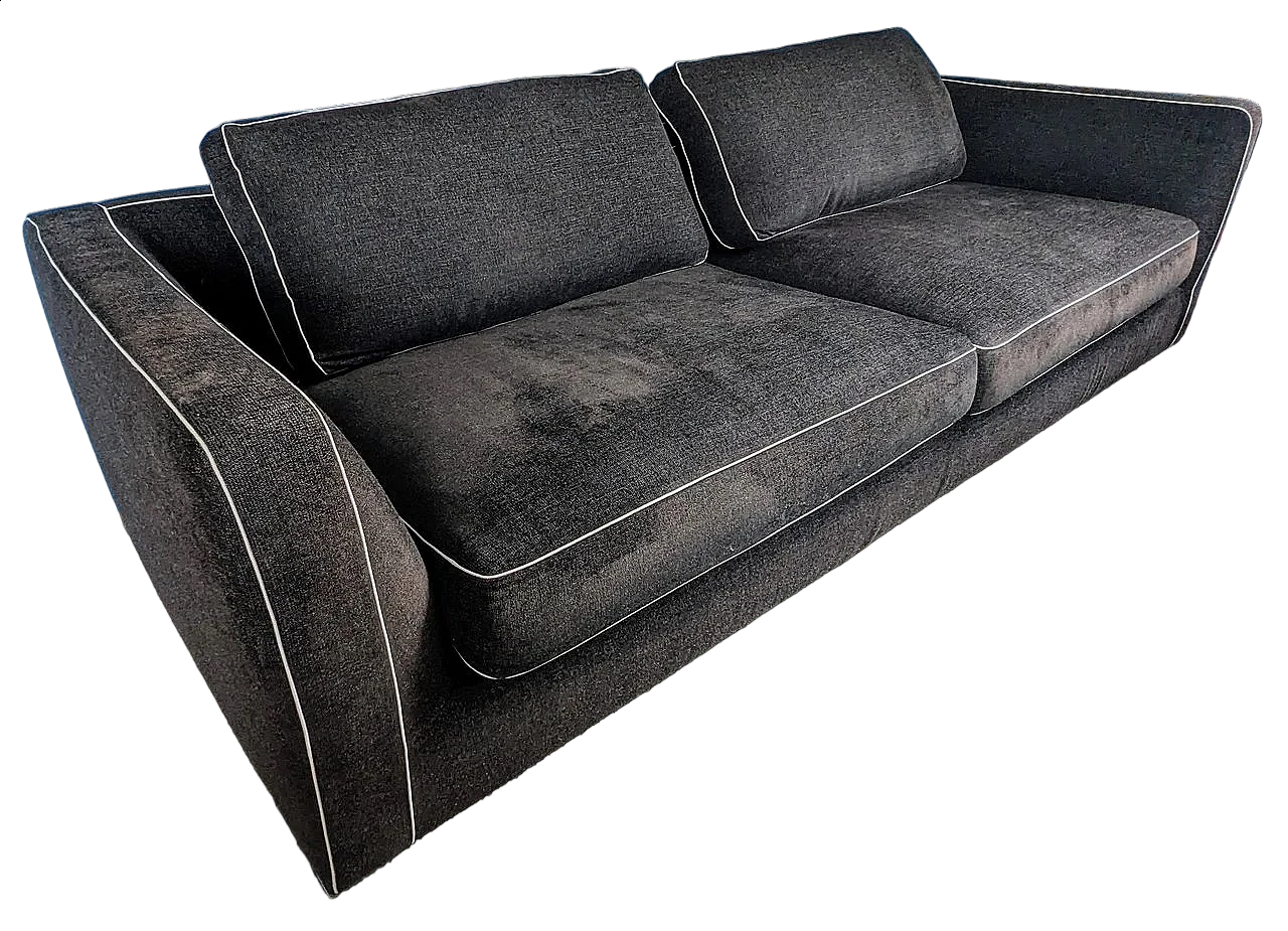 Richard sofa in black velvet by Antonio Citterio for B&B, 2000s 12