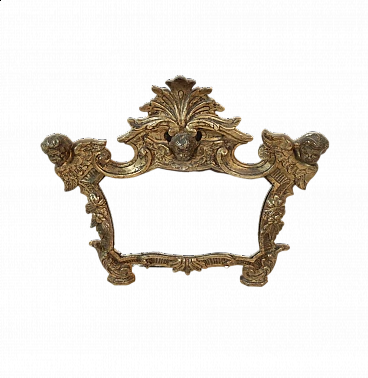 Altar card with carved and mechaised frame, 18th century