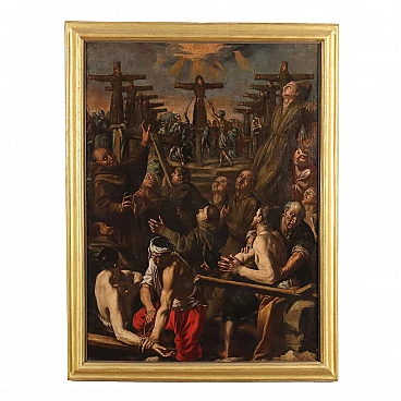 Martyrdom of franciscans in Nagasaki, oil on canvas, 17th century