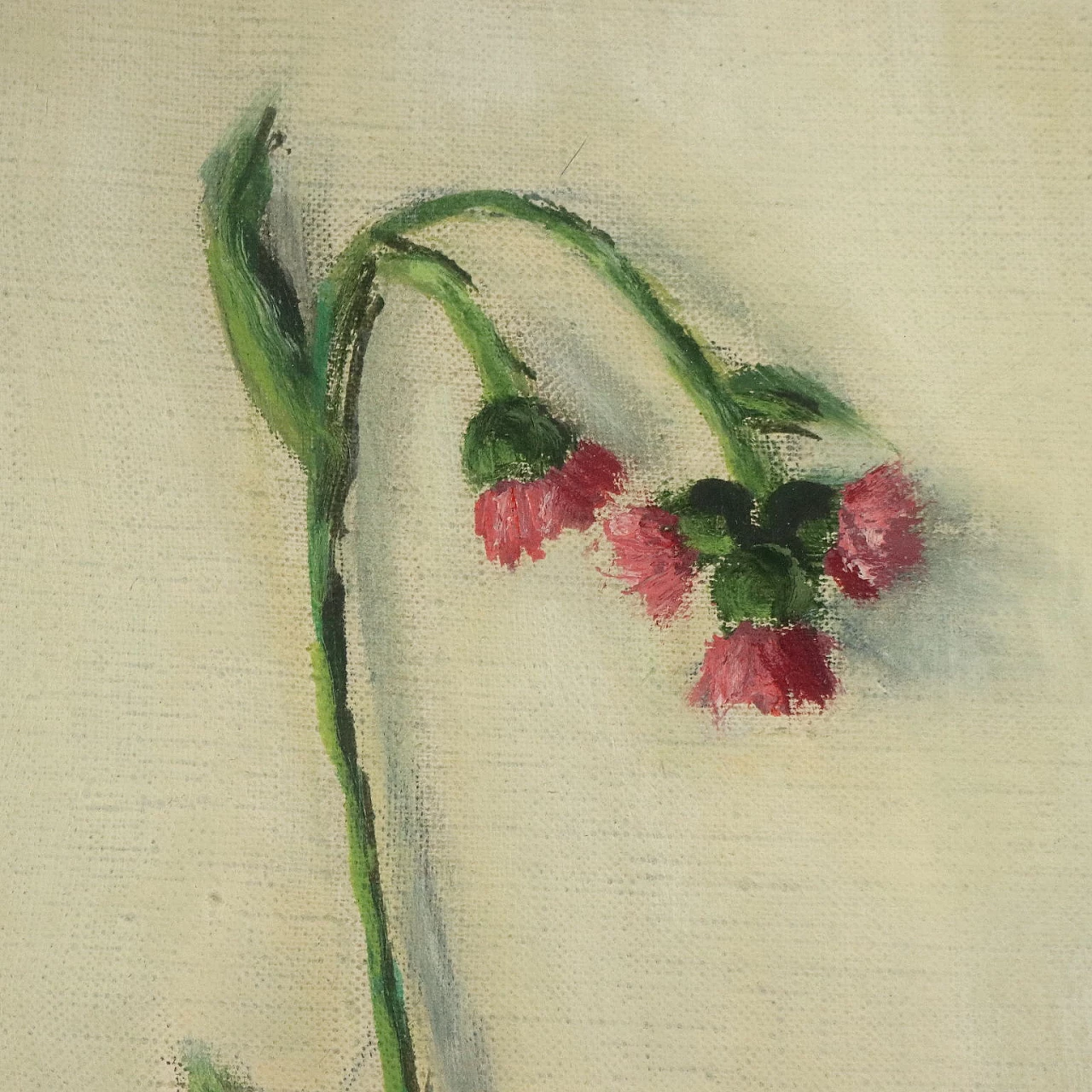 Fiorenzo Tomea, thistle flowers, oil painting on canvas, 1958 3
