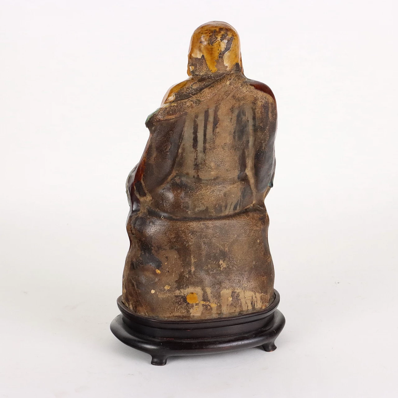 Budai sculpture in Sancai enamel-painted stoneware 7