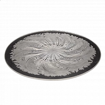 Chicoree plate in opalescent glass by Lalique, 1920s
