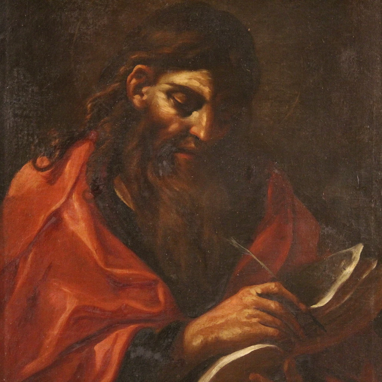 Attributed to Felice Ottini, Apostle, oil on canvas, 17th century 2