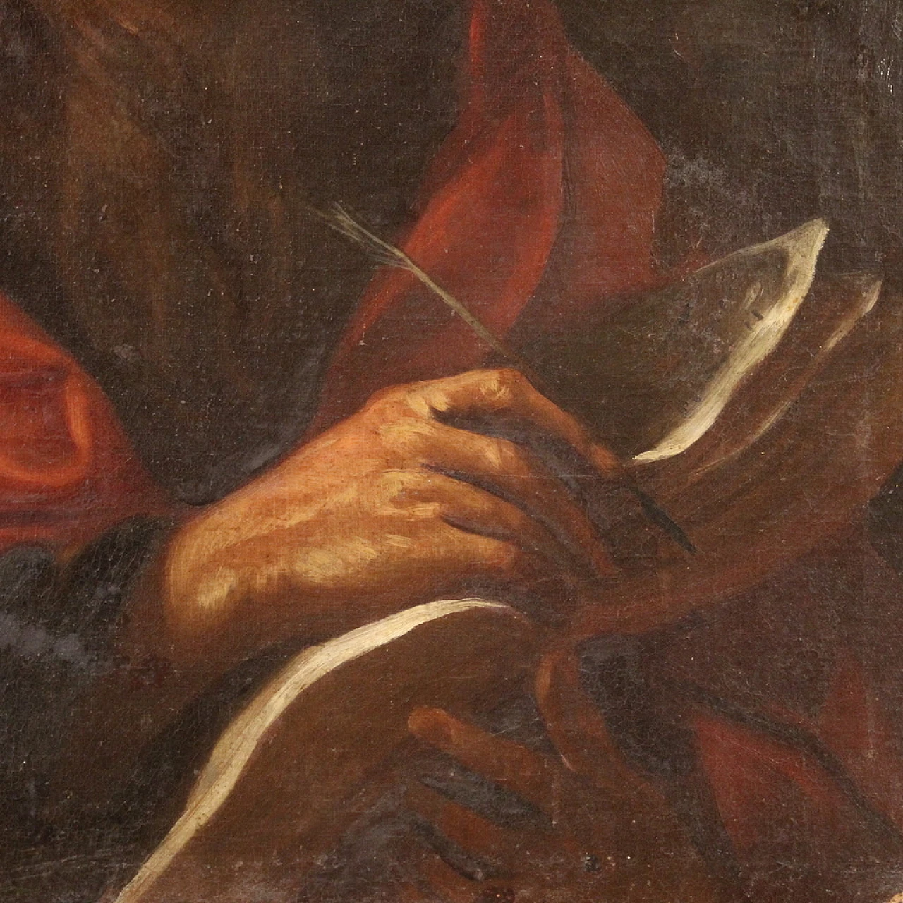 Attributed to Felice Ottini, Apostle, oil on canvas, 17th century 4