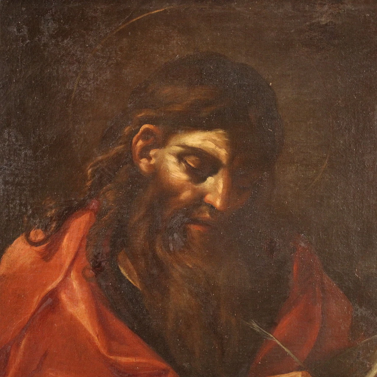 Attributed to Felice Ottini, Apostle, oil on canvas, 17th century 7