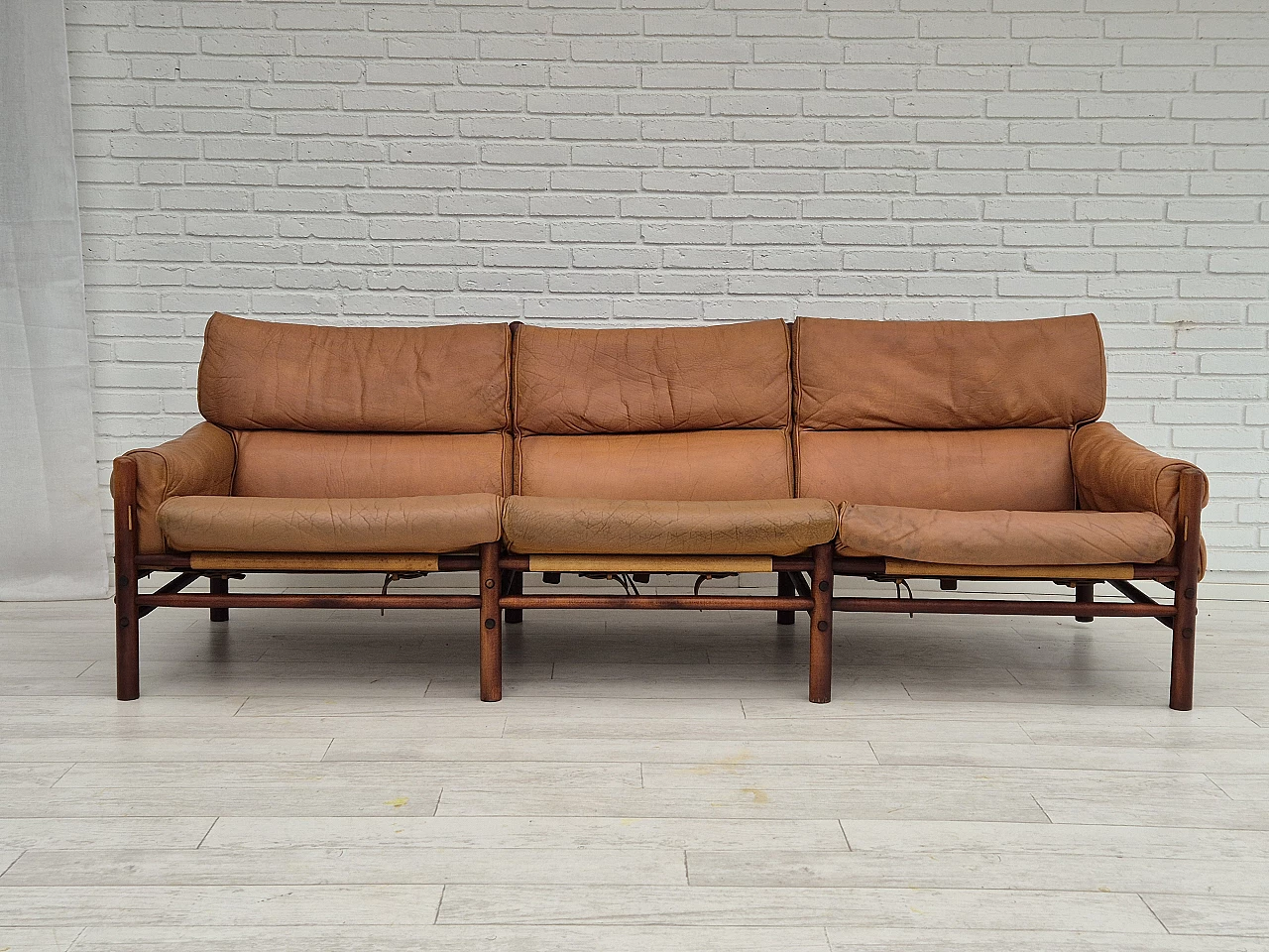 Kontiki 3-seater sofa by Arne Norell for Möbel AB, 1960s 2