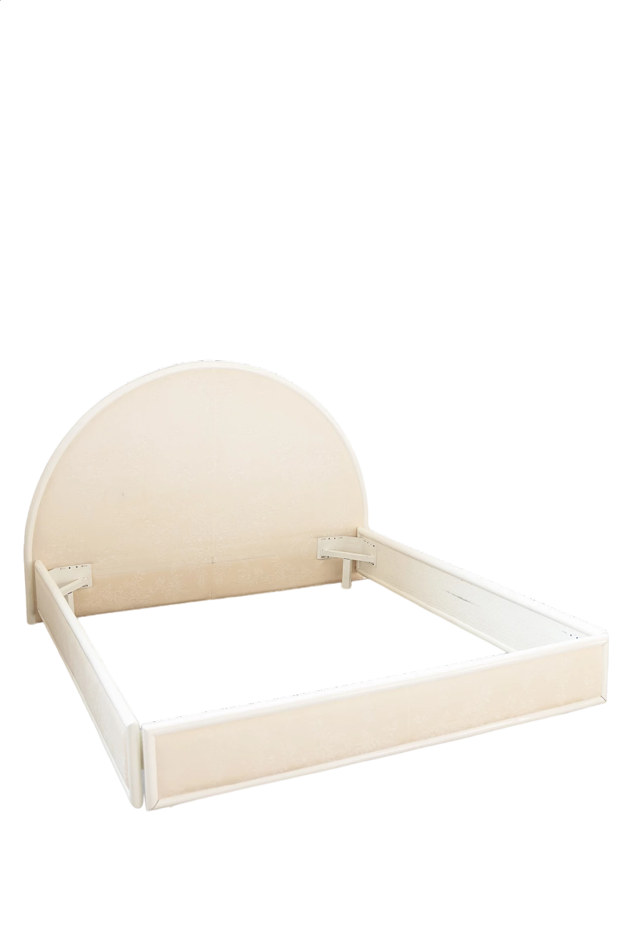 Double bed frame in bamboo and fabric, 1980s 18