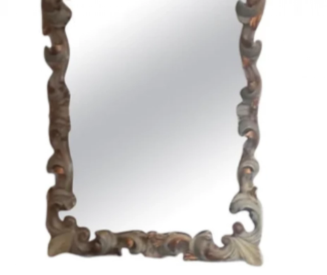 Baroque style wood and marble console and mirror 3