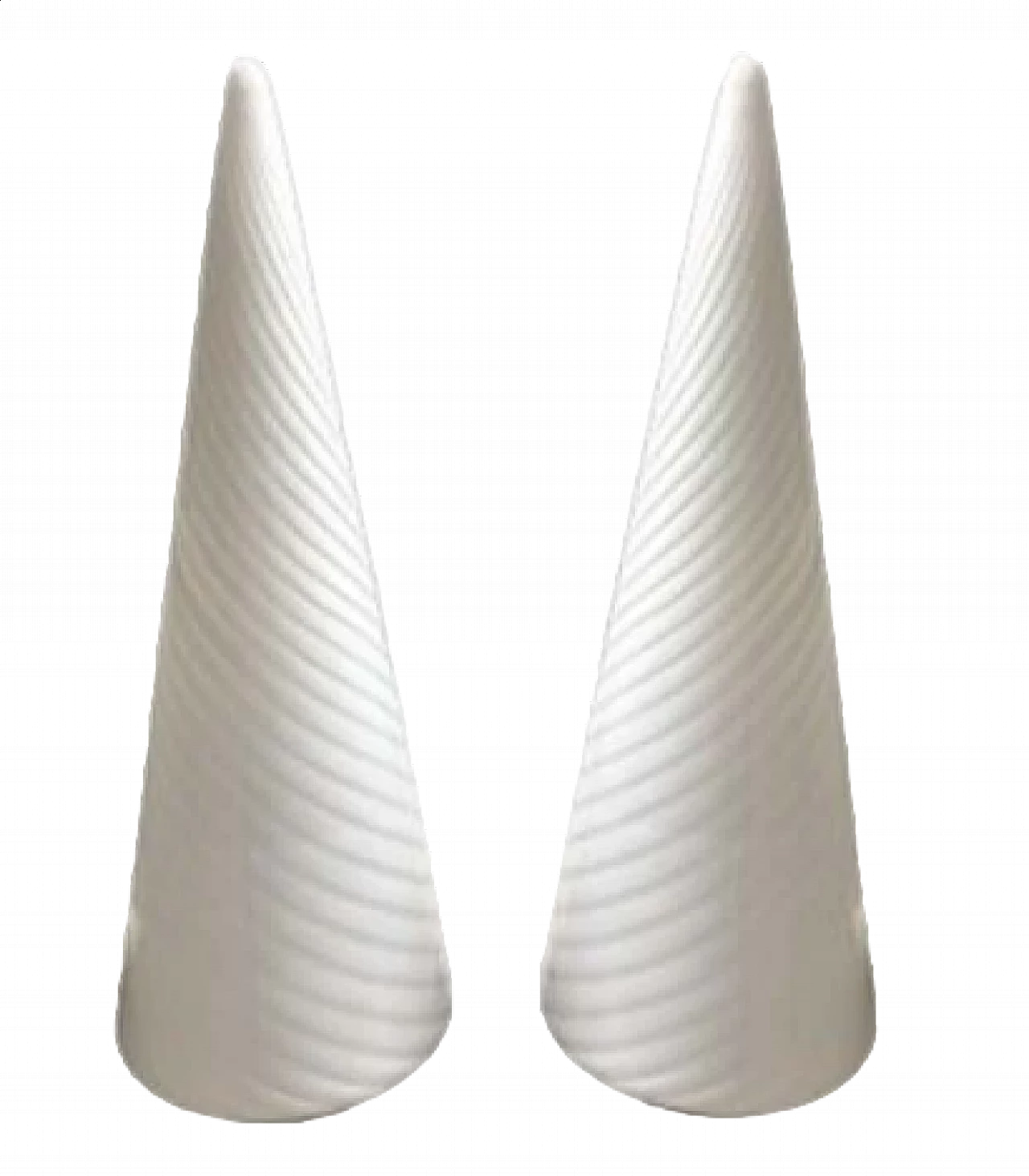 Pair of conical Murano glass table lamps, 1960s 4