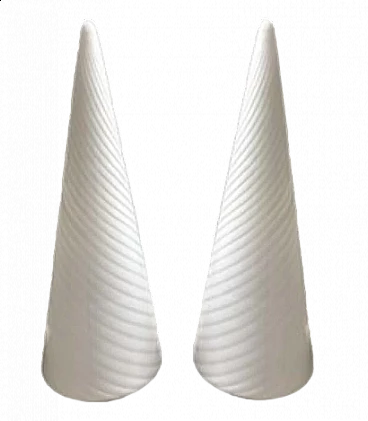 Pair of conical Murano glass table lamps, 1960s