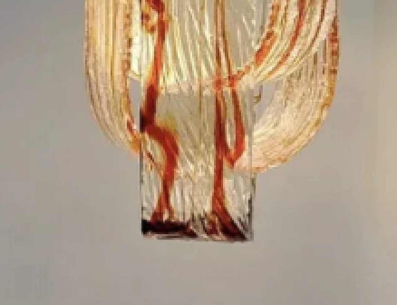 Lampada in vetro di Murano e acciaio cromato di Mazzega, anni '60 3