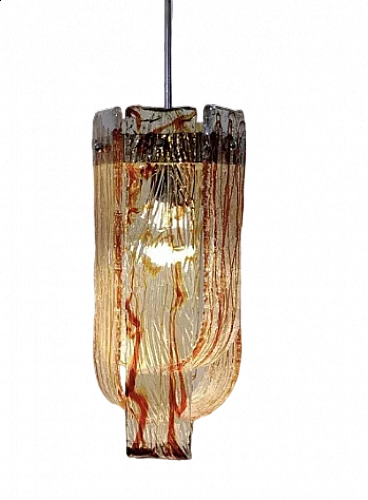 Murano glass and chromed steel lamp by Mazzega, 1960s