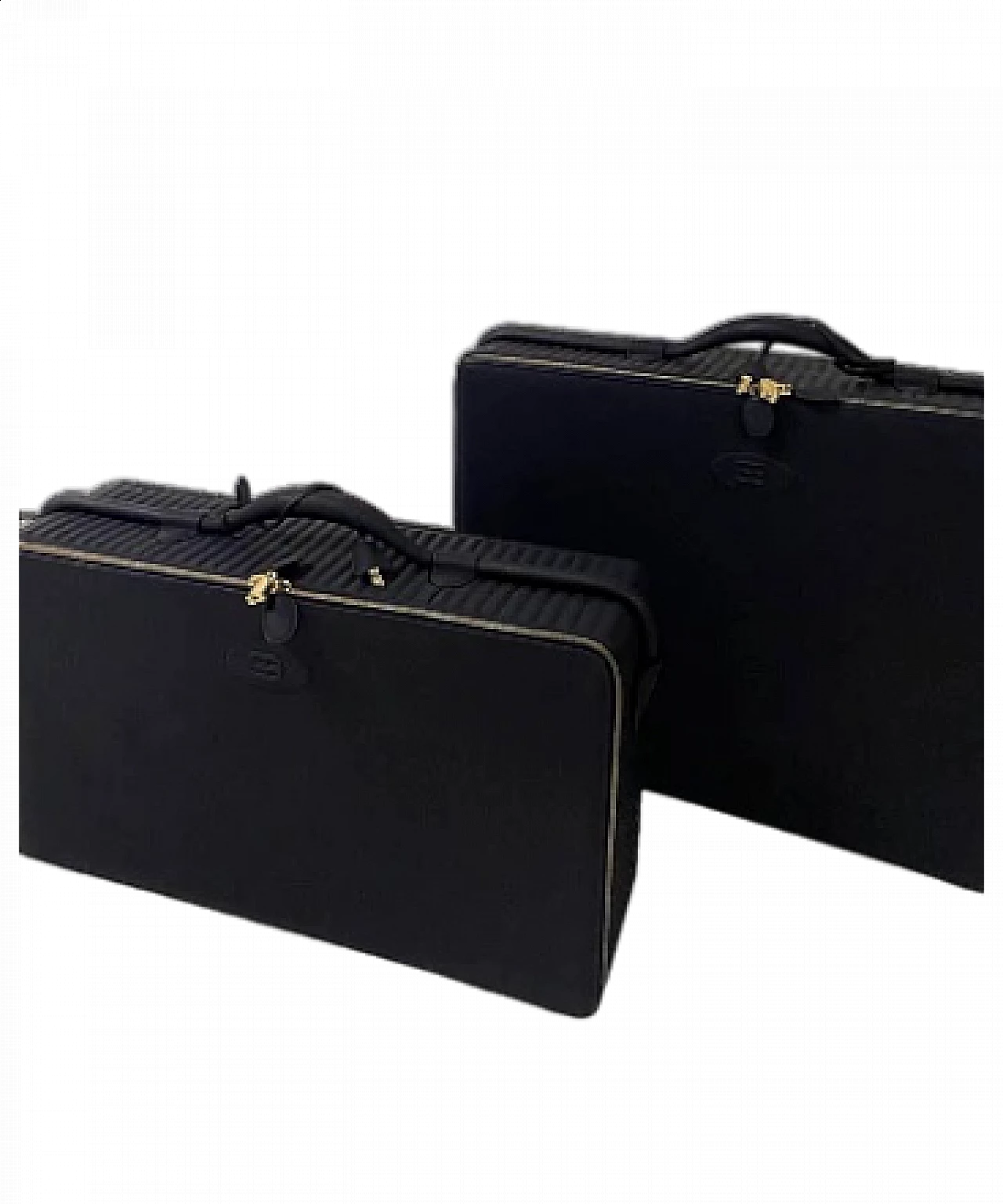 Coppia di valige rigide in pelle di Ettore Bugatti, anni '90 8