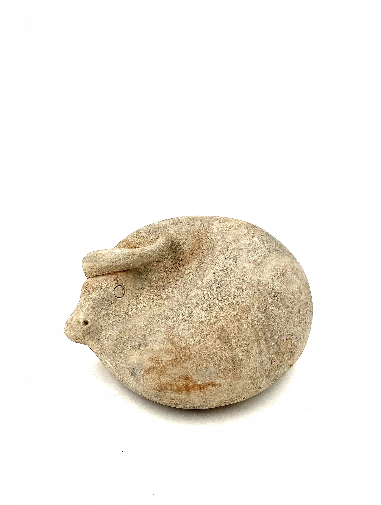 Petucco e Tolio per Nove, toro sdraiato in ceramica, anni '60 16