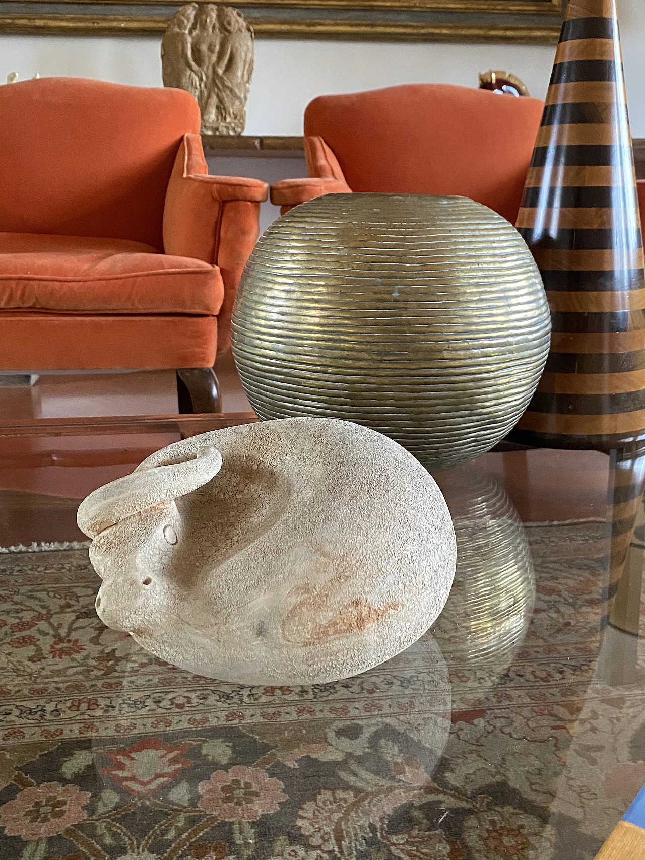 Petucco and Tolio for Nove, ceramic lying bull, 1960s 27