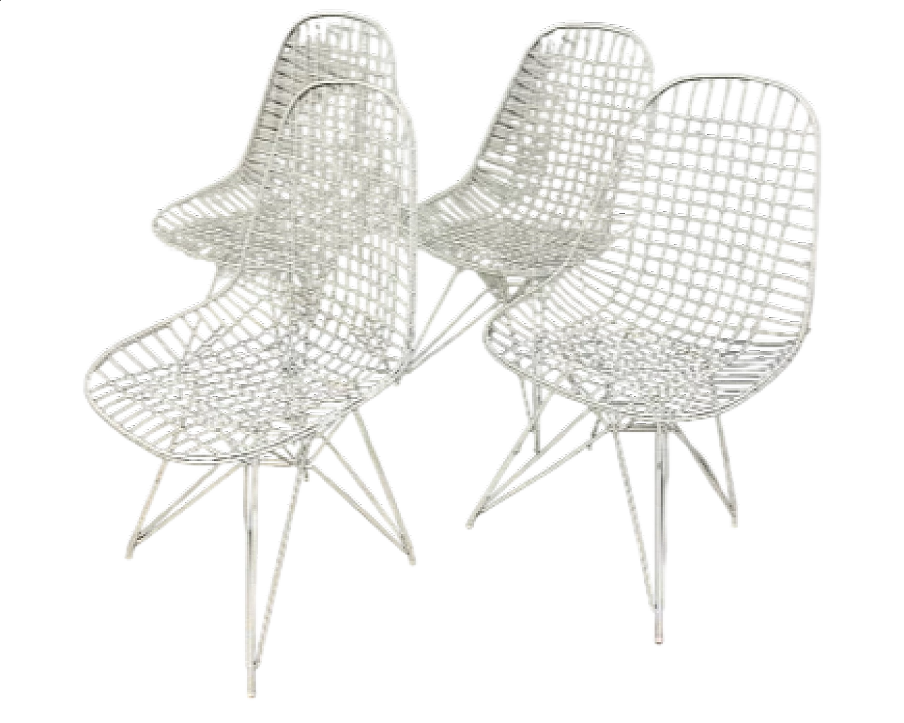 4 Wire Chair DKR chairs by Charles & Ray Eames for Vitra, 1950s 6