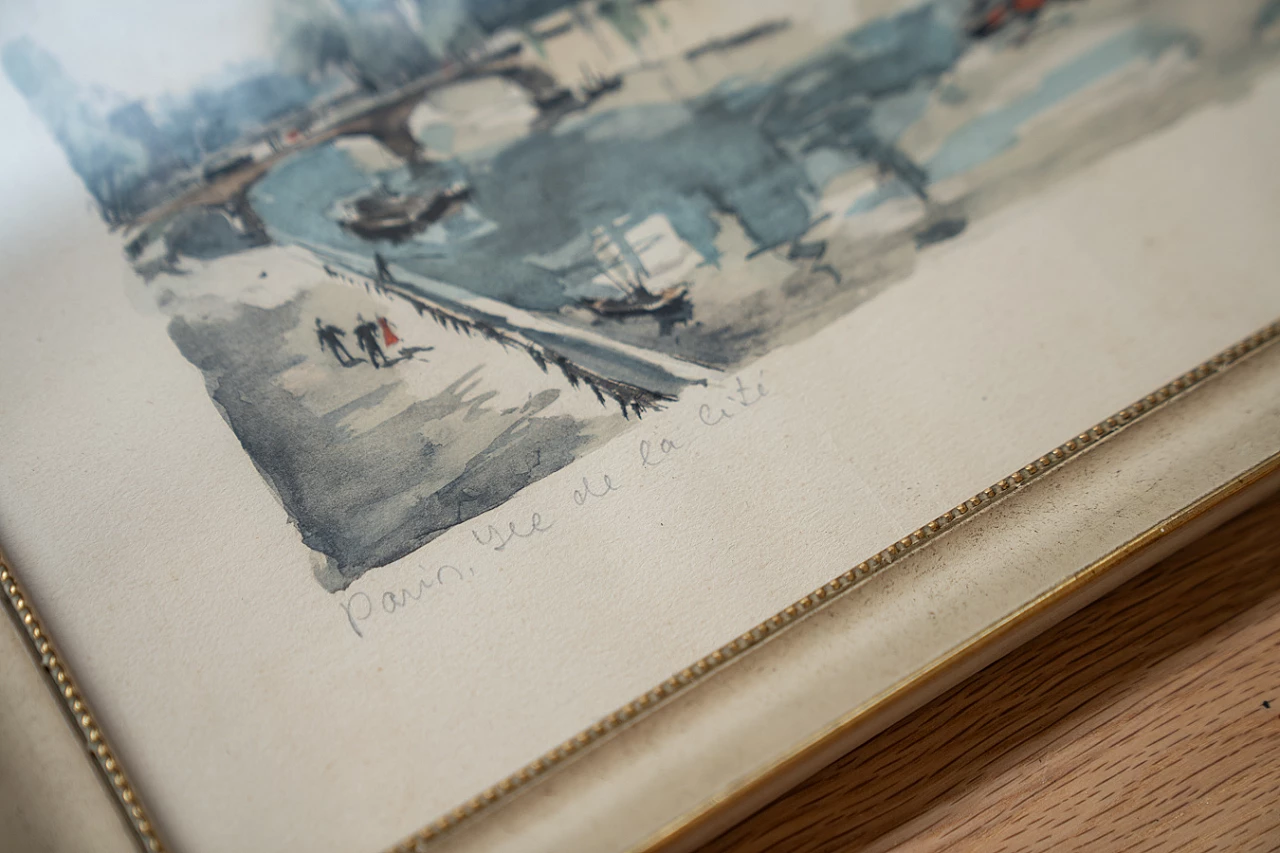 Ile de la cité, litograph, 1970s 1